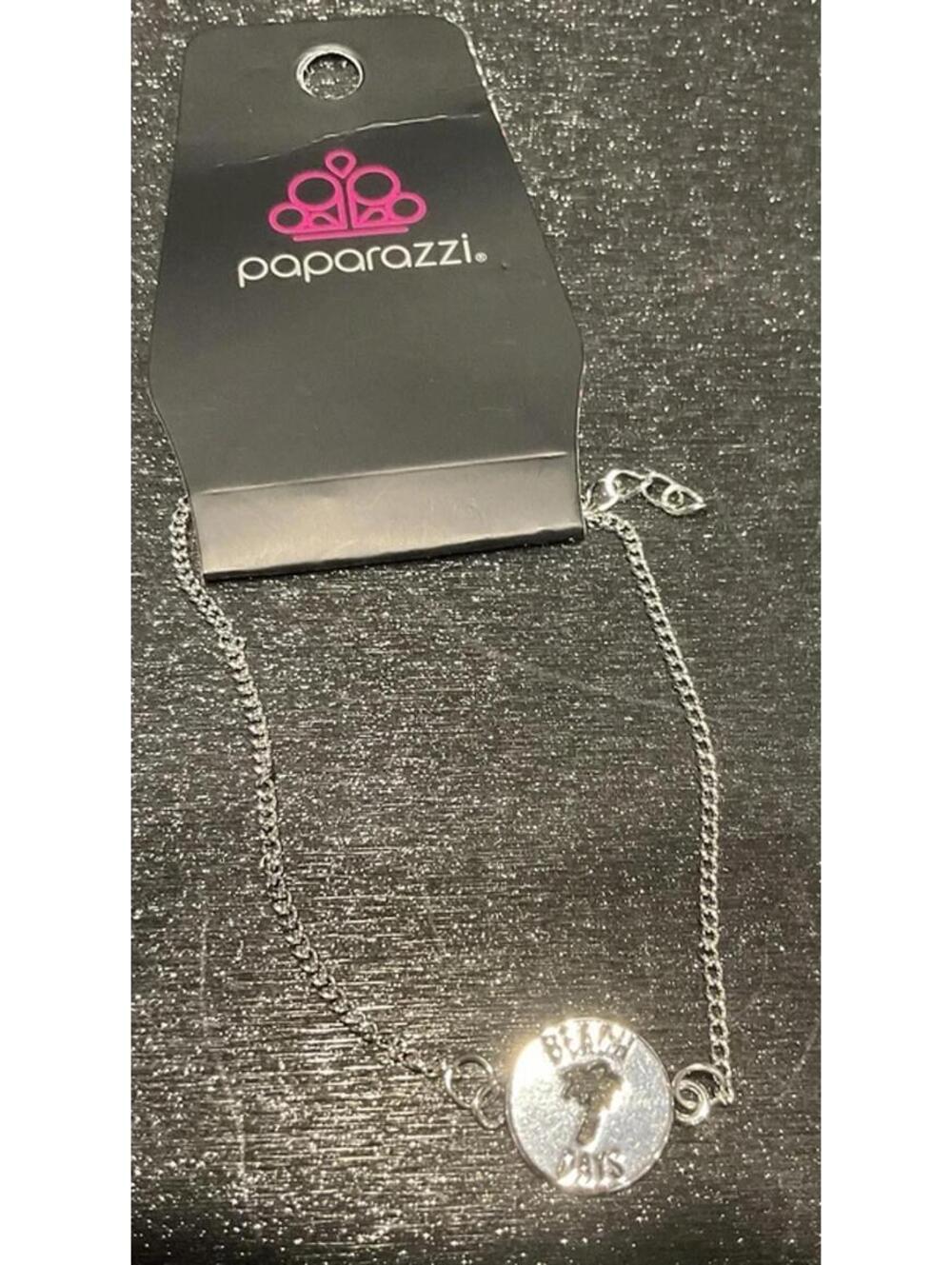 Paparazzi nwt silver tone chain beach days charm bracelet